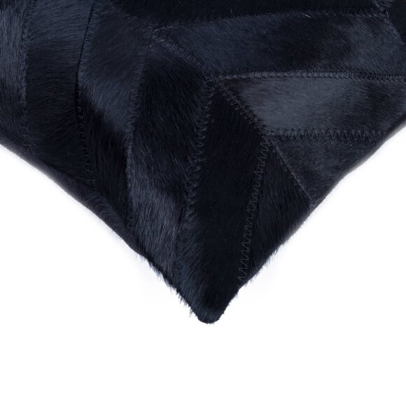 Natural Home Decor Torino Chevron Cowhide Pillow | 1-Piece | Black | 12"x20" - Picture 2 of 2